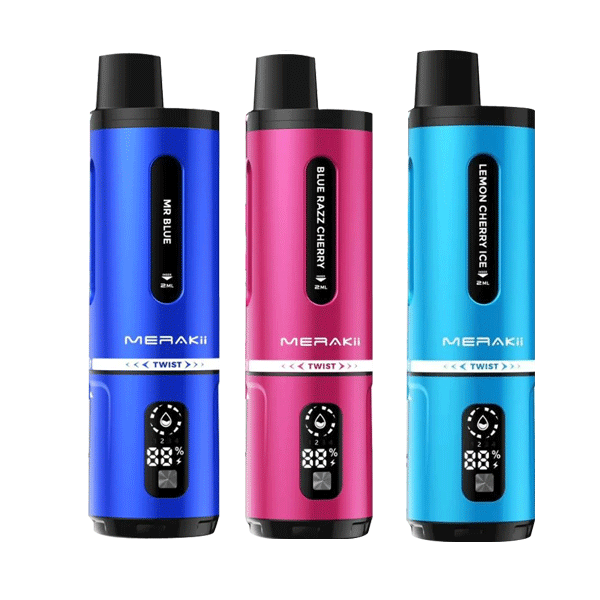 4 in 1 Merakii 3000 Disposable Vape Pod Kit Box of 5