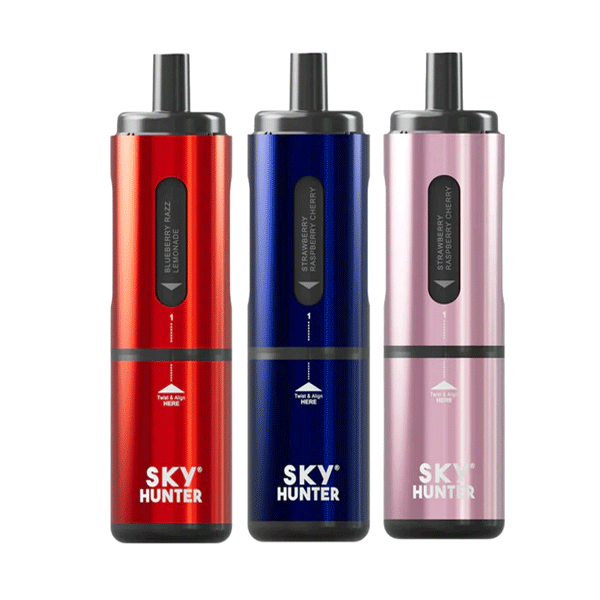 4 in 1 Sky Hunter 2600 Disposable Vape Pod Kit Pack of 5