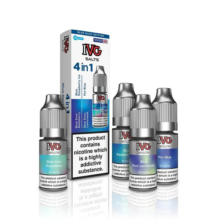 4 in 1 IVG Nic Salt 10ml E-liquids Pack of 10 | 4 Flavours - Vape Wholesale Mcr