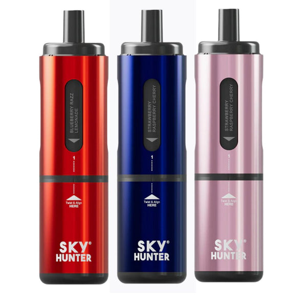 4 in 1 Sky Hunter 2600 Puffs Disposable Vape Pod Kit Pack of 5 - #Simbavapeswholesale#