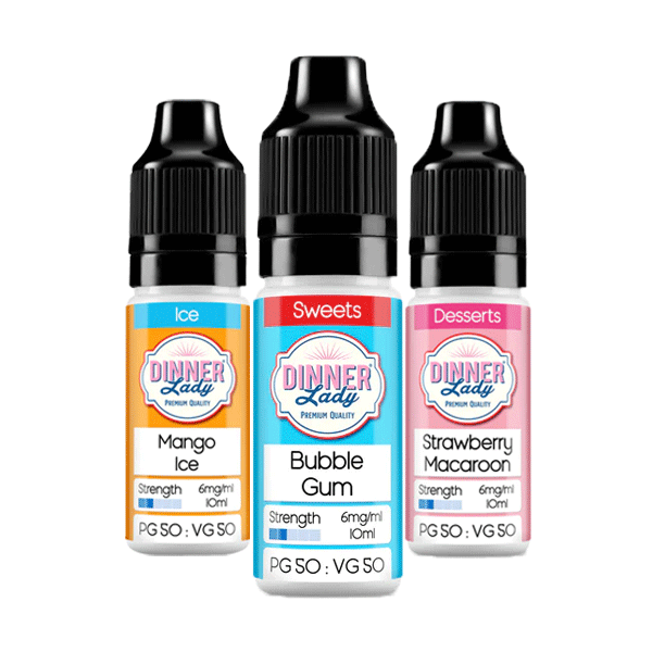 Dinner Lady 50/50 Vape Juice & E-Liquid 10ml Box of 5