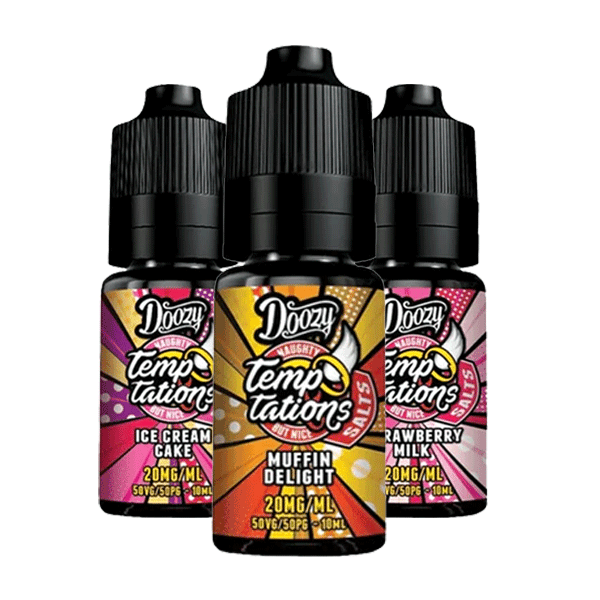 Doozy Temptations Nic Salt E-Liquids 10ml Box of 10