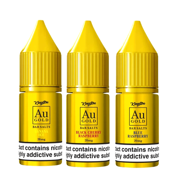 Kingston Au Gold Bar Nic Salts 10ml E-liquids Box of 10