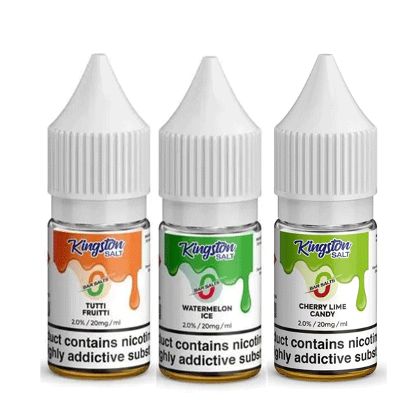 Kingston Bar Salts 10ml Nic Salt E Liquid Box of 10