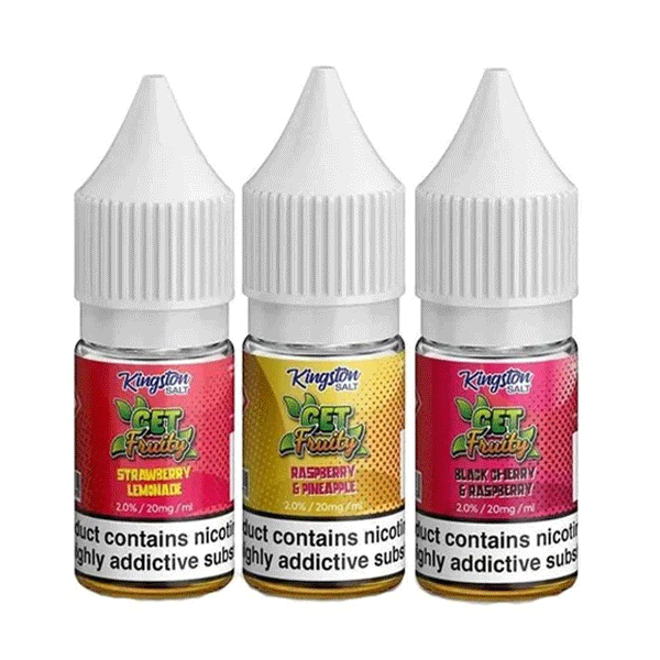 Kingston Get Fruity Salt Nic Salts E Liquid Box of 10