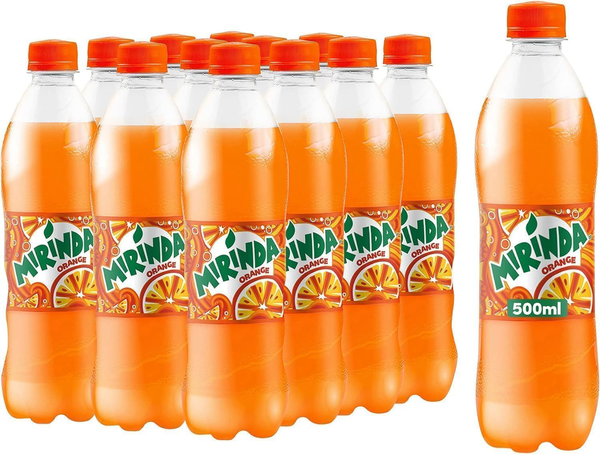 Mirinda Orange Flavour 12 X 500 ml | Sparkling Orange Soda Drink