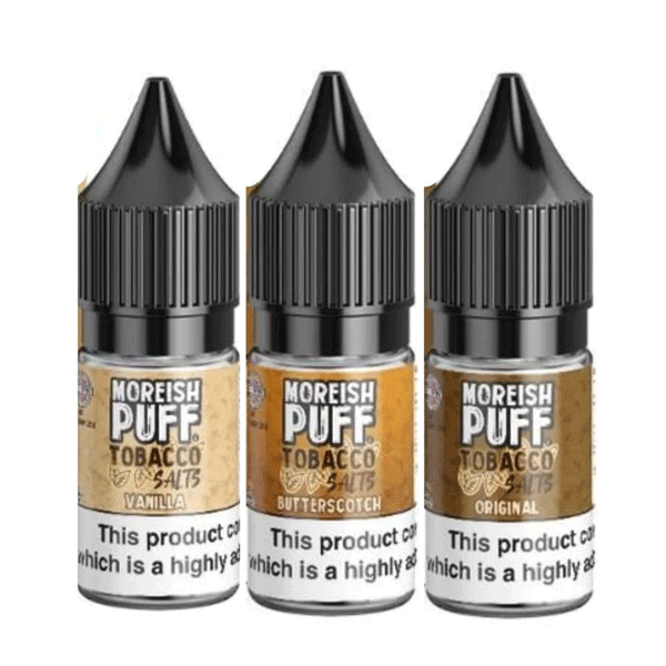 Moreish Puff Tobacco Nic Salt E Liquid 10ml Box of 10