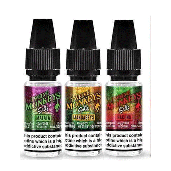 Twelve Monkeys Nic Salt E Liquid 10ml Box of 10