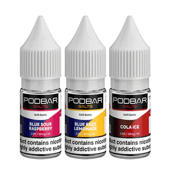 Podbar Salt Nic Salts E Liquid 10ml Box of 10