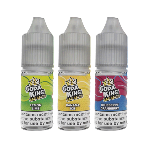 Soda King Bar Salt 10ml E Liquid – Nic Salts Pack of 10