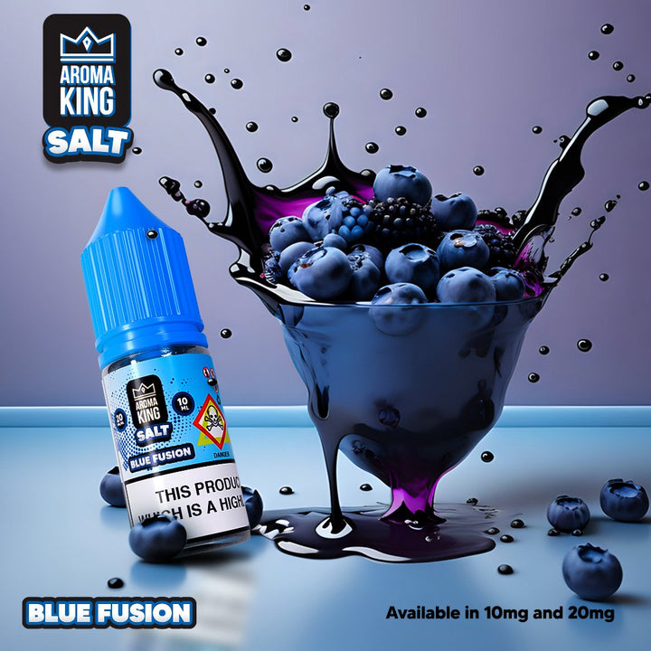 Aroma King Nic Salts 10ml E-liquids - Box of 10-Blue Fusion-vapeukwholesale