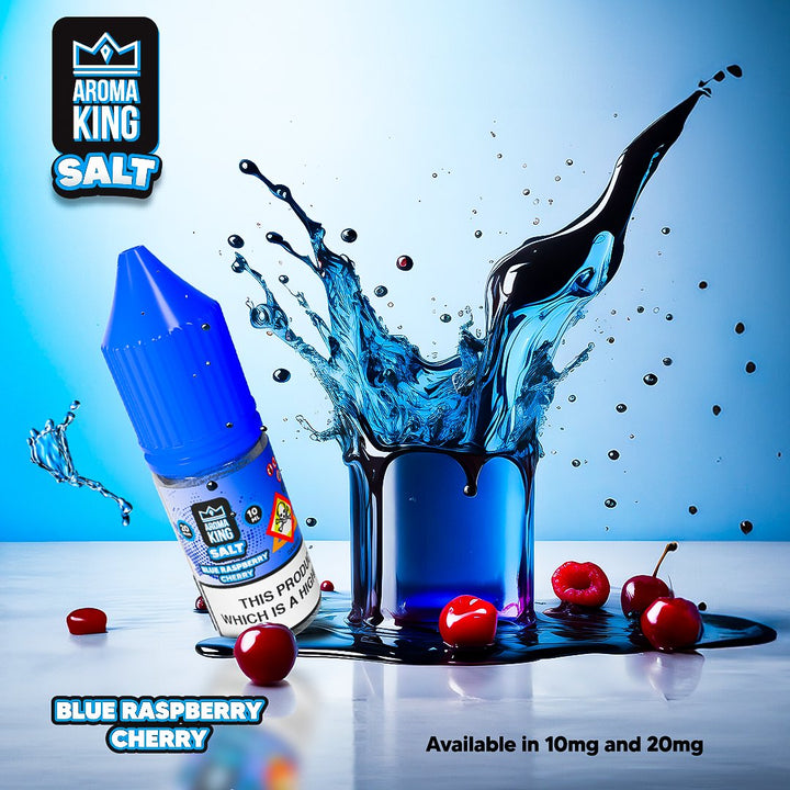 Aroma King Nic Salts 10ml E-liquids - Box of 10-Blue Raspberry Cherry-vapeukwholesale