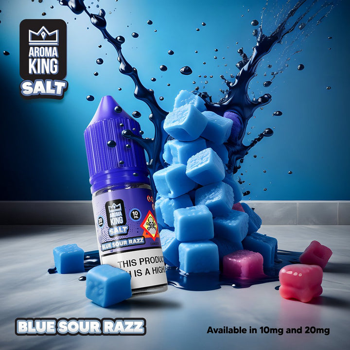 Aroma King Nic Salts 10ml E-liquids - Box of 10-Blue Sour Razz-vapeukwholesale