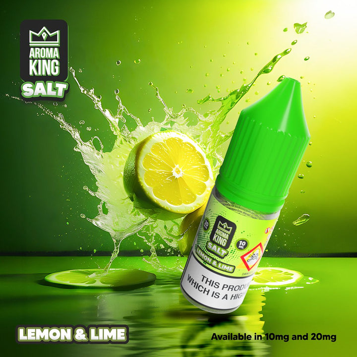 Aroma King Nic Salts 10ml E-liquids - Box of 10-Lemon Lime-vapeukwholesale