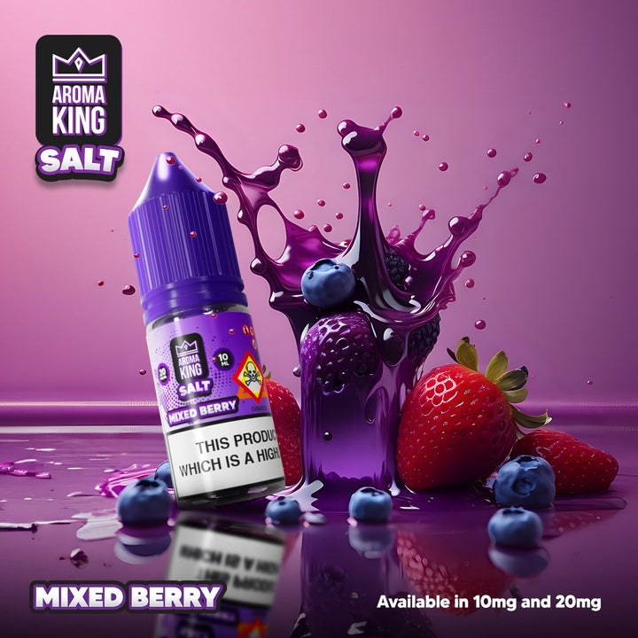 Aroma King Nic Salts 10ml E-liquids - Box of 10-Mixed Berries-vapeukwholesale