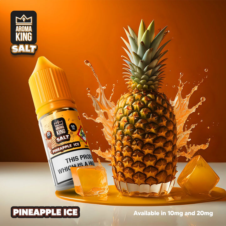 Aroma King Nic Salts 10ml E-liquids - Box of 10-Pineapple Ice-vapeukwholesale
