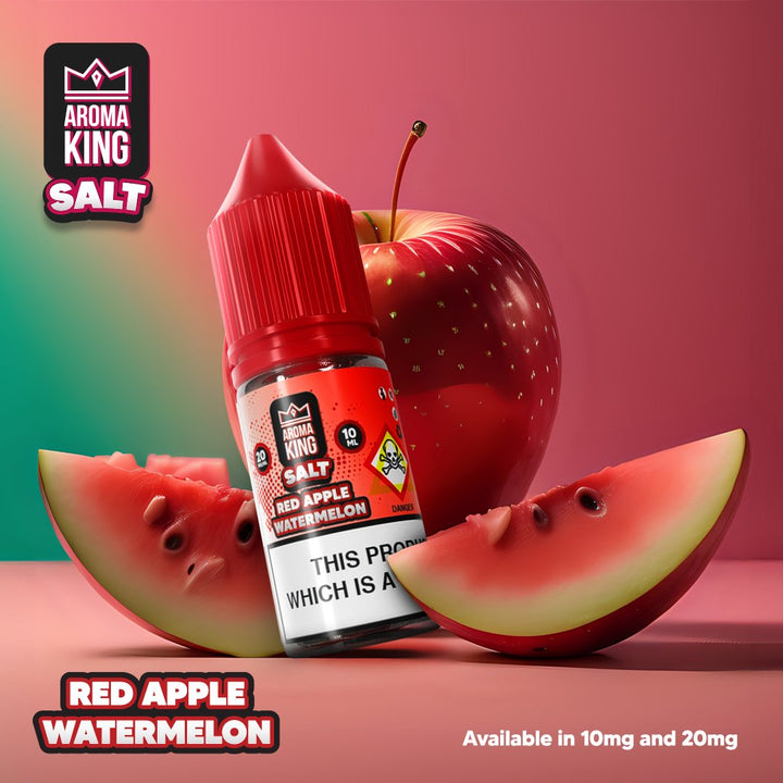 Aroma King Nic Salts 10ml E-liquids - Box of 10-Red Apple Watermelon-vapeukwholesale