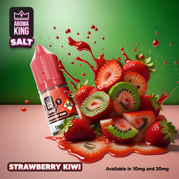 Aroma King Nic Salts 10ml E-liquids - Box of 10-Strawberry Kiwi-vapeukwholesale
