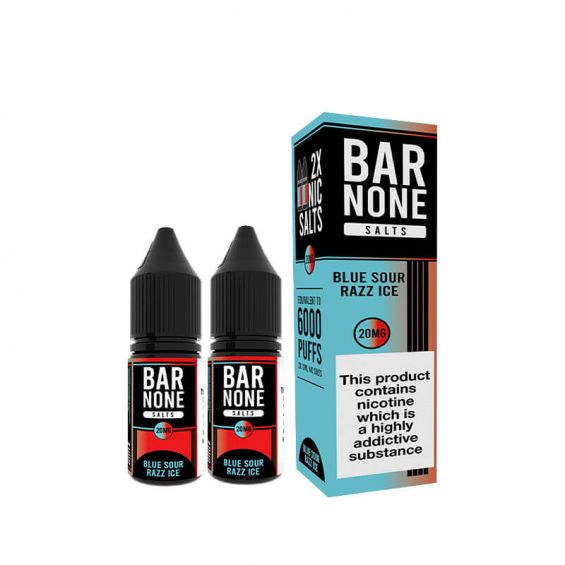 Bar None Nic Salt 10ml E-Liquid - Box of 10-Blue Sour Razz Ice-vapeukwholesale