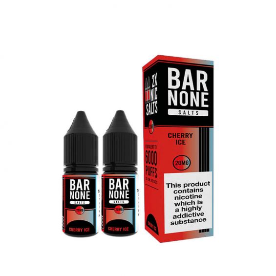 Bar None Nic Salt 10ml E-Liquid - Box of 10-Cherry Ice-vapeukwholesale