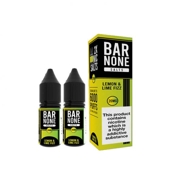 Bar None Nic Salt 10ml E-Liquid - Box of 10-Lemon & Lime Fizz-vapeukwholesale