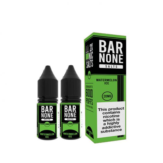Bar None Nic Salt 10ml E-Liquid - Box of 10-Watermelon Ice-vapeukwholesale