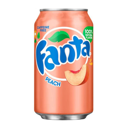 Fanta Peach Can 355ml 12 FL OZ 12 Cans - New