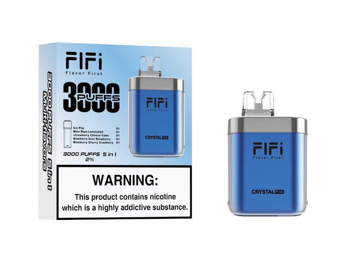 FiFi Crystal Pod 3000 Puffs Disposable Vape Pod 5 in 1-Blue Edition-vapeukwholesale