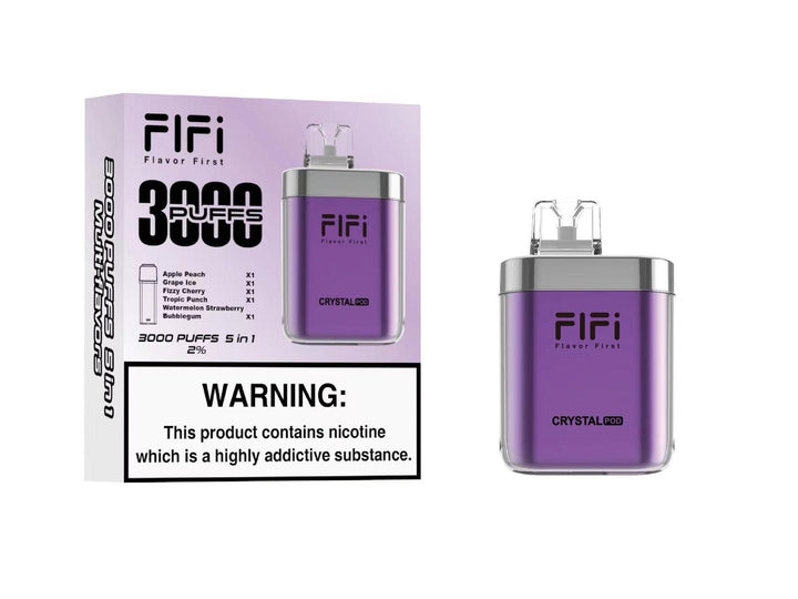 FiFi Crystal Pod 3000 Puffs Disposable Vape Pod 5 in 1-Purple Edition-vapeukwholesale