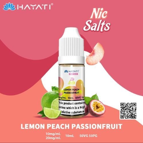 Hayati Pro Max Nic Salt 10ml Box of 10-Lemon Peach Passionfruit-vapeukwholesale