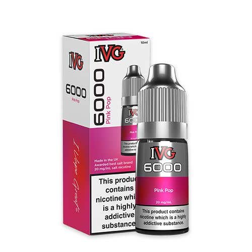 IVG 6000 Nic Salt 10ml Bottle Box of 10-Pink Pop-vapeukwholesale