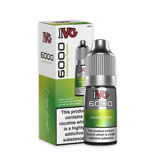 IVG 6000 Nic Salt 10ml Bottle Box of 10-Sourberry Fusion-vapeukwholesale
