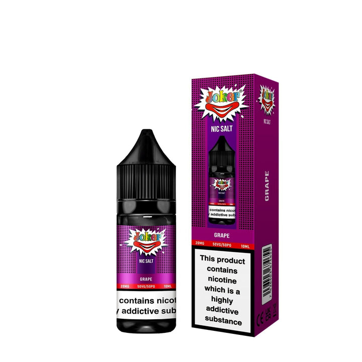 Joker Nic Salt 10ml E-liquids - Box of 10-Grape-vapeukwholesale