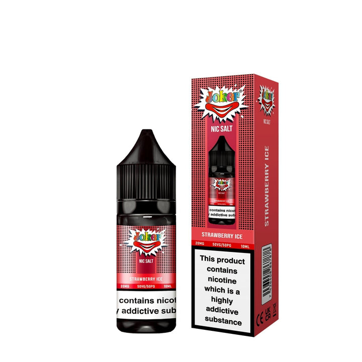 Joker Nic Salt 10ml E-liquids - Box of 10-Strawberry Ice-vapeukwholesale