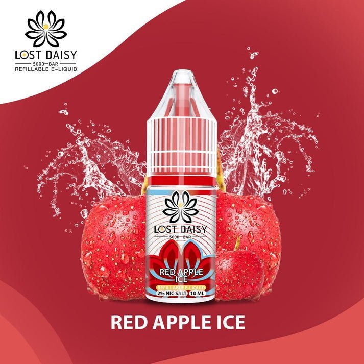 Lost Daisy 5000 Bar Salt 10ml - Box of 10-Red Apple Ice-vapeukwholesale