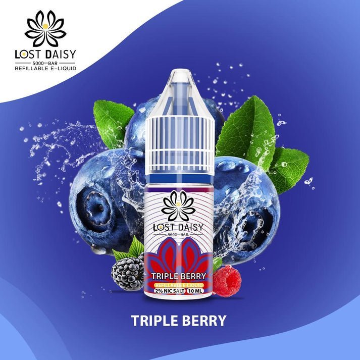 Lost Daisy 5000 Bar Salt 10ml - Box of 10-Triple Berry-vapeukwholesale