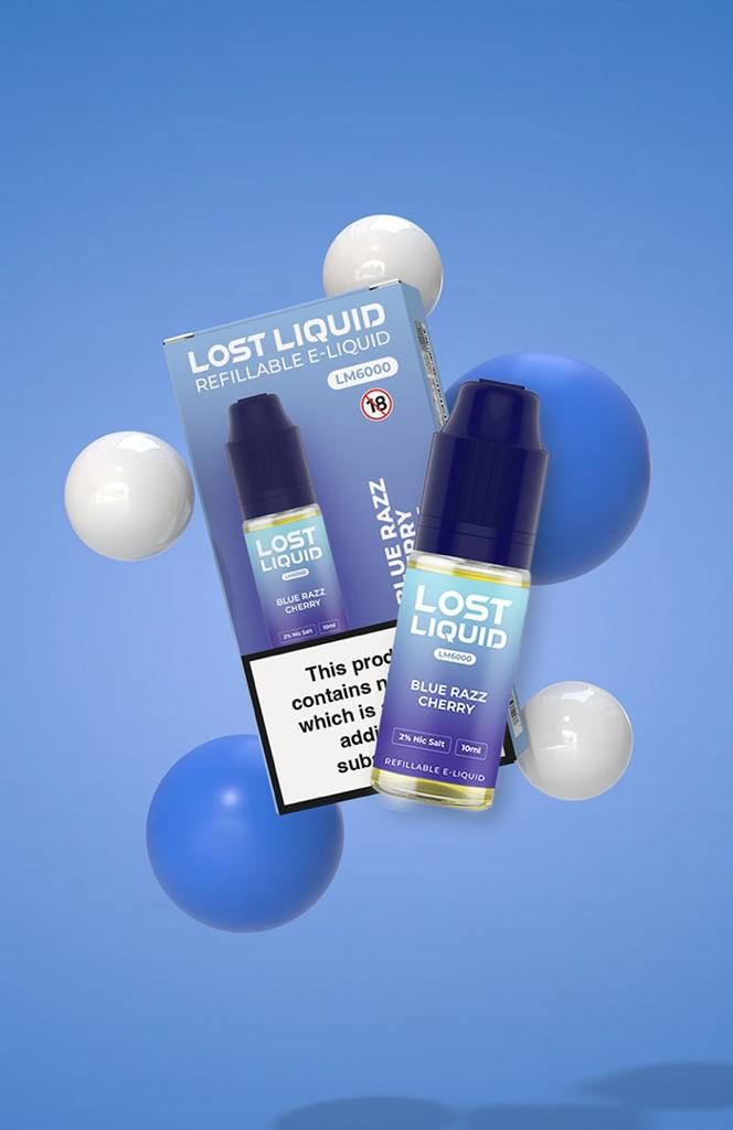 Lost Liquid Nic Salt 10ml E-liquids (Box of 10)-Blue Razz Cherry-vapeukwholesale