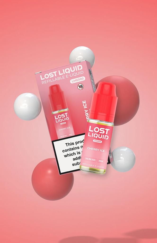 Lost Liquid Nic Salt 10ml E-liquids (Box of 10)-Cherry Ice-vapeukwholesale