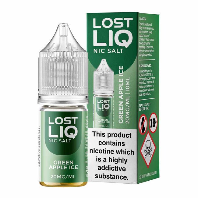 Lostliq 3000 Nic Salts 10ml - Box of 10-Green Apple Ice-vapeukwholesale