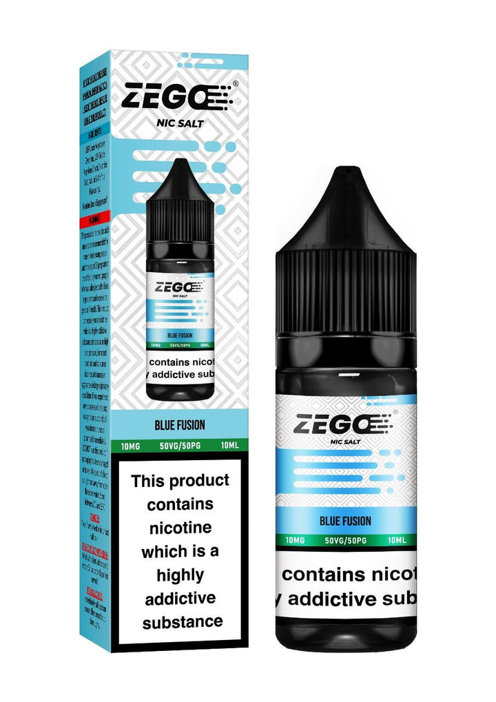 Zego Nic Salt 10ml E-Liquid - Box of 10-Blue Fusion-vapeukwholesale