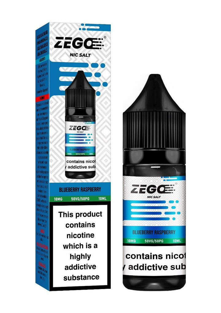 Zego Nic Salt 10ml E-Liquid - Box of 10-Blueberry Raspberry-vapeukwholesale