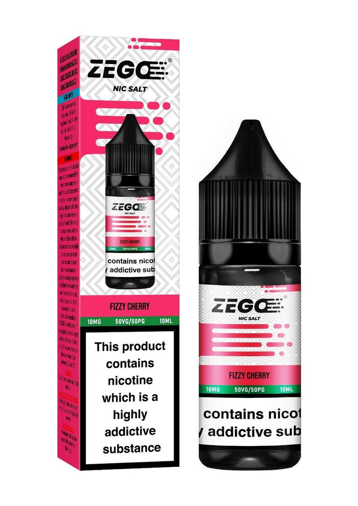 Zego Nic Salt 10ml E-Liquid - Box of 10-Fizzy Cherry-vapeukwholesale