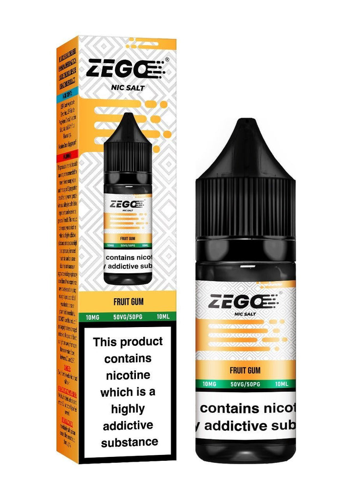 Zego Nic Salt 10ml E-Liquid - Box of 10-Fruit Gum-vapeukwholesale