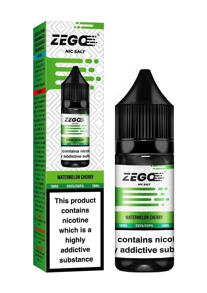 Zego Nic Salt 10ml E-Liquid - Box of 10-Watermelon Cherry-vapeukwholesale