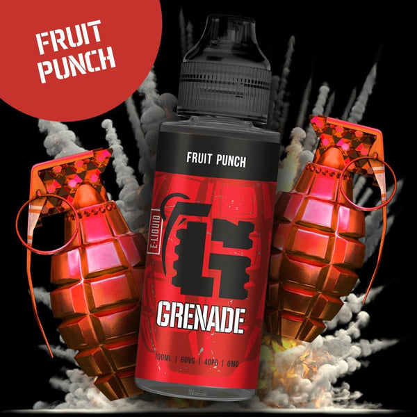 Grenade Fruit Punch E-Liquid-100ml - Mcr Vape Distro