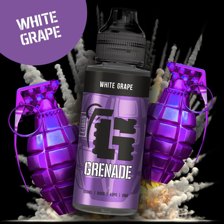 Grenade White Grape E-Liquid-100ml - Mcr Vape Distro
