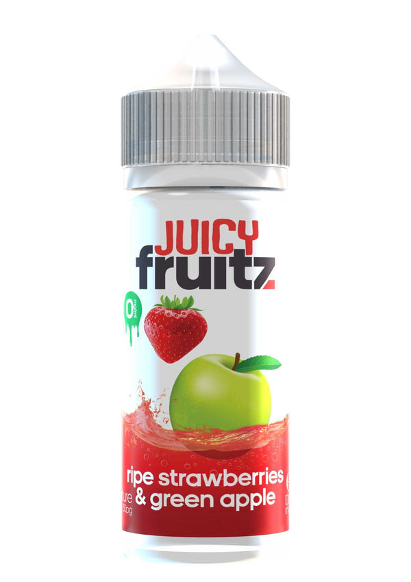 Juicy Fruitz - Ripe Strawberries & Green Apple - 100ml - Mcr Vape Distro