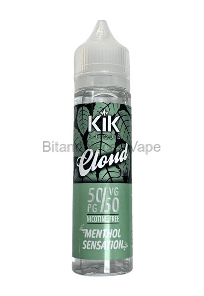 Kik Cloud Menthol Sensation E-Liquid-50ml - Mcr Vape Distro