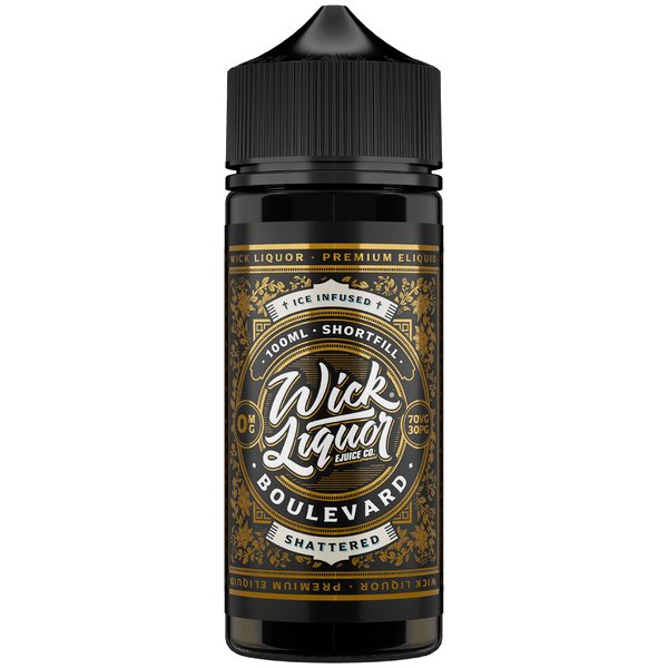 Wick Liquor 100ml E-liquids - Boulevard Shattered - Mcr Vape Distro